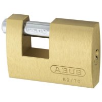 ABUS 82 Series Brass Sliding Shackle Shutter Padlock 70mm KD 82/70 Visi