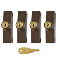 ERA 801 & 802 Automatic Window Snap Lock BRN Std Key 4 Locks + 1 Key Visi