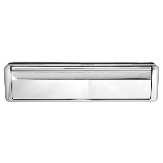 FAB & FIX Nu-Mail UPVC Letter Box 20-40 - 310mm Wide Chrome - Click Image to Close