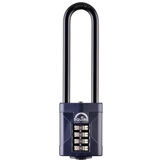 SQUIRE CP50 Series 50mm Steel Shackle Combination Padlock CP50/4 100mm Long Shackle Boxed - Click Image to Close
