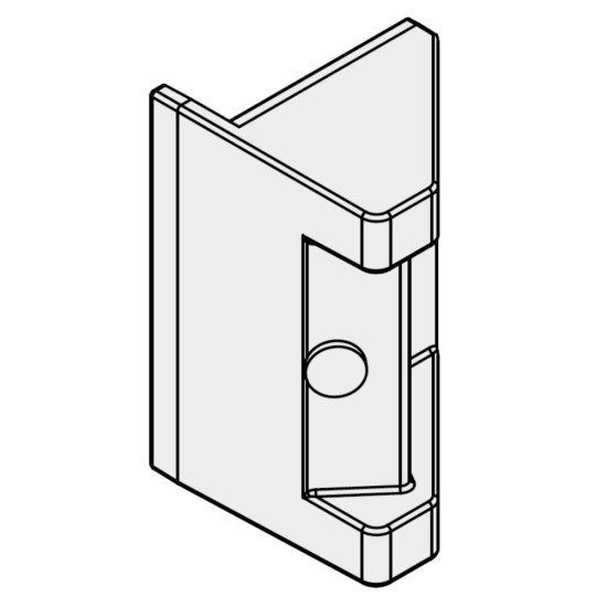 EXIDOR 406B Centre Latch Keep To Suit 400 Series With Rebated And Single Doors 406B - Click Image to Close