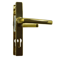 ASEC 70 Lever/Lever Door Furniture To Suit Ferco - 200mm Backplate Polished Gold