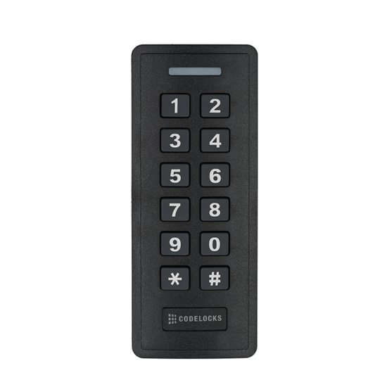 CODELOCKS A3 Dual Stand Alone Door Controller With RFID Black - Click Image to Close
