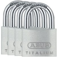 ABUS Titalium 64TI Series Open Shackle Padlock 40mm KA Quad Pack 64TI/40 Visi