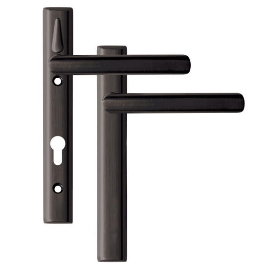 LOXTA Stealth Double Locking Lever Handle (Blank External) - 122mm 92PZ Polished Black - Click Image to Close