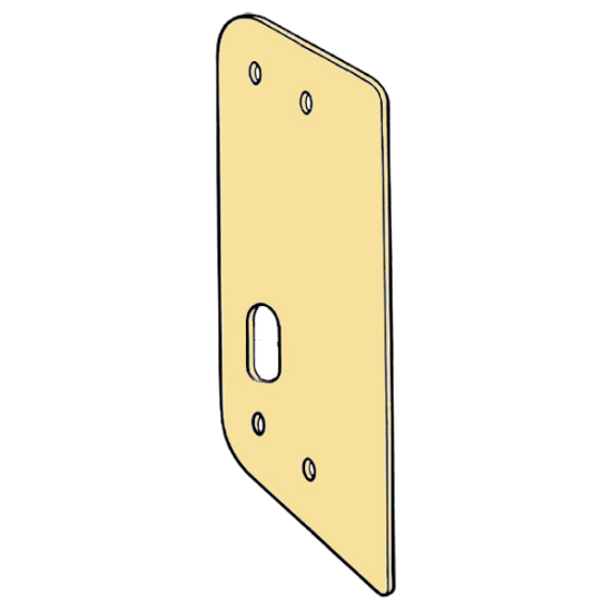 KICKSTOP AT1 Anti-Thrust Plate To Suit Deadlocks AT1 Oval Keyway Brasslux - Click Image to Close