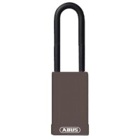 ABUS 74HB Series Long Shackle Lock Out Tag Out Coloured Aluminium Padlock Brown