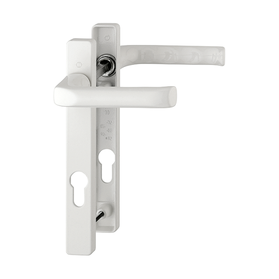 HOPPE London UPVC Lever Door Furniture 113P/366M 92mm Centres White - Click Image to Close