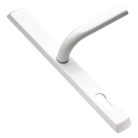 LOXTA 92 Lever/Lever UPVC Furniture - 278mm Backplate White
