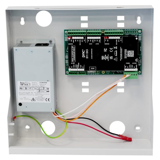 PAC 511 DCi Single Door IP Controller C/W 3.6A PSU 30511 In Metal Cabinet - Click Image to Close