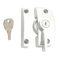 ASEC Window Pivot Lock White Locking With 11.5mm Keep