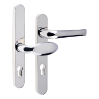 MILA Supa 92 Lever/Pad - 220mm Backplate Polished Stainless Steel