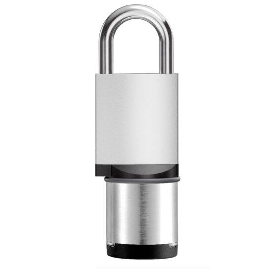 EVVA AirKey Proximity Open Shackle Padlock Sizes 30mm to 90mm Nickel Plated - Click Image to Close