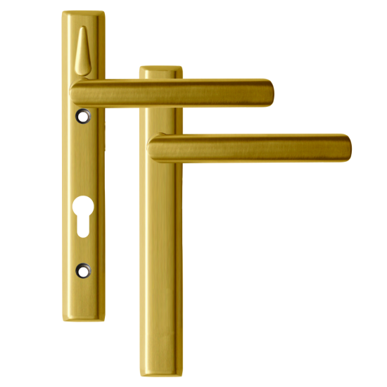 LOXTA Stealth Double Locking Lever Handle (Blank External) - 122mm 92PZ Polished Gold - Click Image to Close