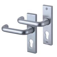 UNION 630-15 Plate Mounted Escape Lever Furniture Anodised Silver Lever Lock LH