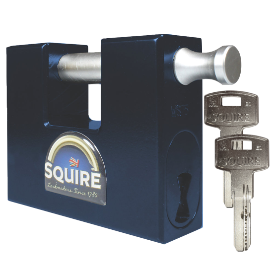 SQUIRE WS75S Elite Dimple Cylinder Container Sliding Shackle Padlock KD Boxed - Click Image to Close