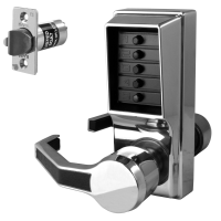 DORMAKABA Simplex L1000 Series L1041B Digital Lock Lever Operated With Key Override & Passage Set SC LH No Cylinder LL1041B-26D