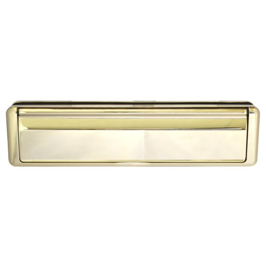 FAB & FIX Nu-Mail UPVC Letter Box 20-40 - 310mm Wide Gold - Click Image to Close