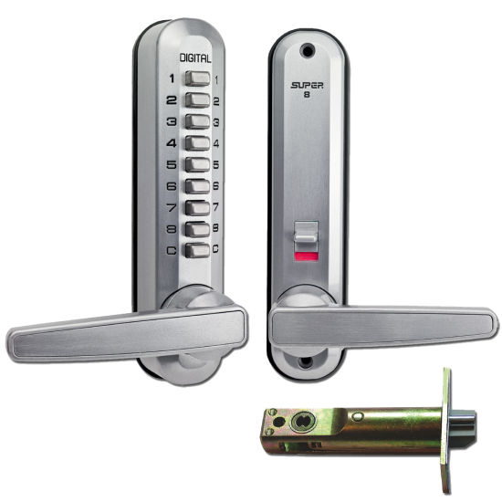 LOCKEY Super 8 Digital Lock SC - Supplied With Latch - Click Image to Close