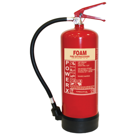 THOMAS GLOVER PowerX 3ltr Multi Use Foam Extinguisher Red - Click Image to Close