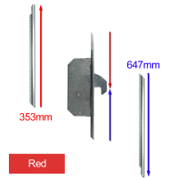 ASEC Modular Repair Lock Locking Point Extensions (UPVC Door) - 2 Hook Red Supplied With Keeps