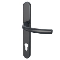 HOPPE Suited Lever/Lever Handle 240mm Backplate With 92mm Centres AR7550/3492 Anthracite Grey 50021370
