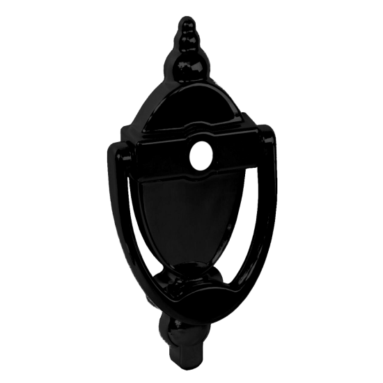 AVOCET Affinity Traditional Victorian Urn Door Knocker With Cut For Viewer Black - Click Image to Close