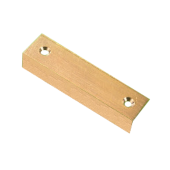 ASEC Cupboard Lock Angled Strike Plate Satin Brass - Click Image to Close
