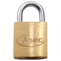 ASEC KA Open Shackle Brass Padlock 25mm KA `B` Boxed