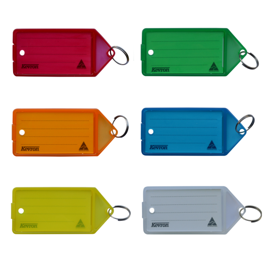 KEVRON ID35 Big Tags Bag of 12 Assorted Colours x 12 - Click Image to Close