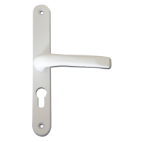 ASEC 48 Lever/Lever UPVC Furniture - 230mm Backplate White