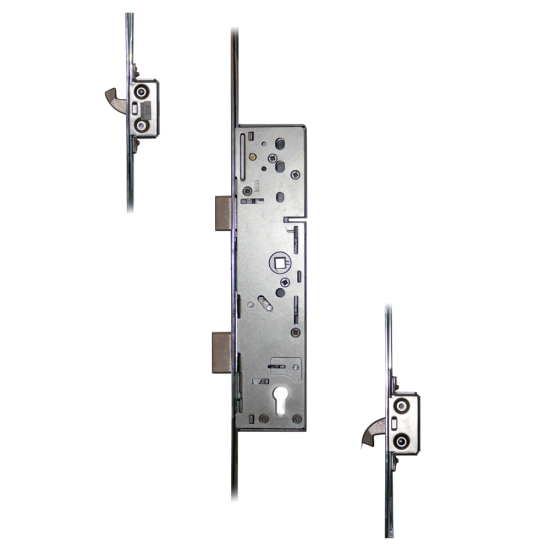 ERA Lever Operated Latch & Deadbolt Split Spindle - 20mm Faceplate - 2 Large Hooks 45/92 - Click Image to Close