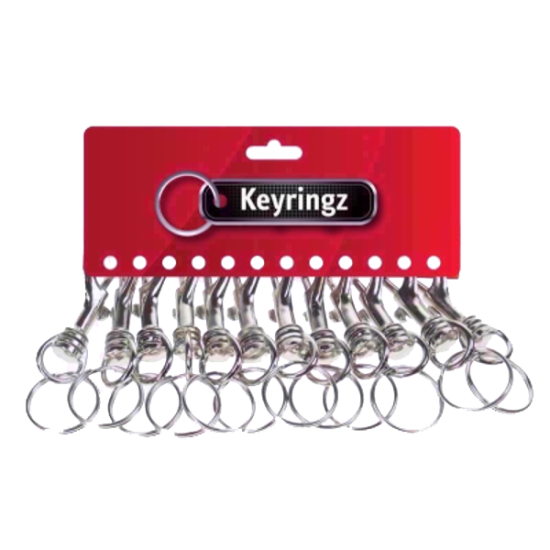 ASEC Metal Kamet Key Ring Silver - Pack Of 12 - Click Image to Close