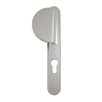 HOPPE UPVC Lever / Fixed Pad Door Furniture 554/3360N 92mm Centres Silver