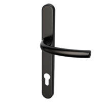 HOPPE Suited Lever/Lever Handle 240mm Backplate With 92mm Centres AR7550/3492 Black 50021369