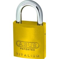 ABUS 83AL Series Colour Coded Aluminium Open Shackle Padlock Without Cylinder 40mm Yellow 83AL/40 Boxed