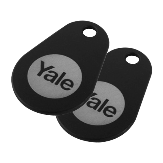 YALE Smart Lock Key Tag Black - Twin Pack - Click Image to Close
