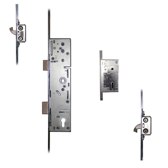ERA Lever Operated Latch & Deadbolt Split Spindle - 20mm Faceplate - 2 Large Hooks & Deadlock 45/92 - Click Image to Close