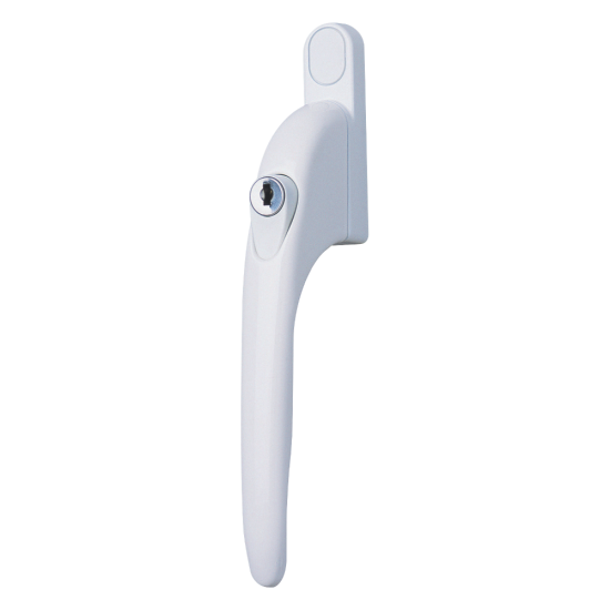 SECURISTYLE Virage In Line Espag Handle 40mm - Locking - White - Click Image to Close