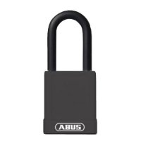ABUS 74 Series Lock Out Tag Out Coloured Aluminium Padlock Black