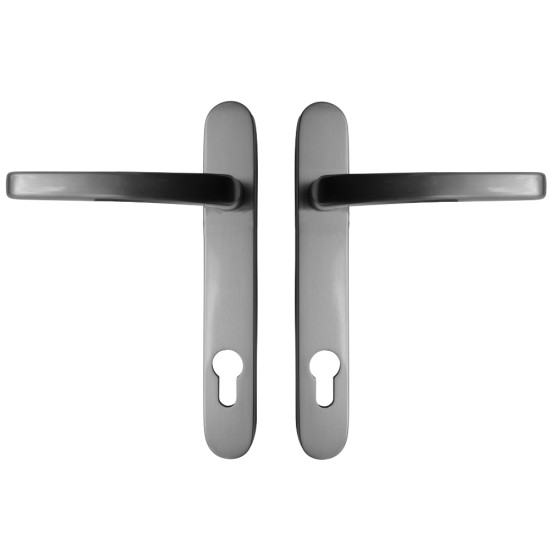 ASEC Vital Lever Short Backplate 122mm Satin Silver 122mm Centres - Click Image to Close