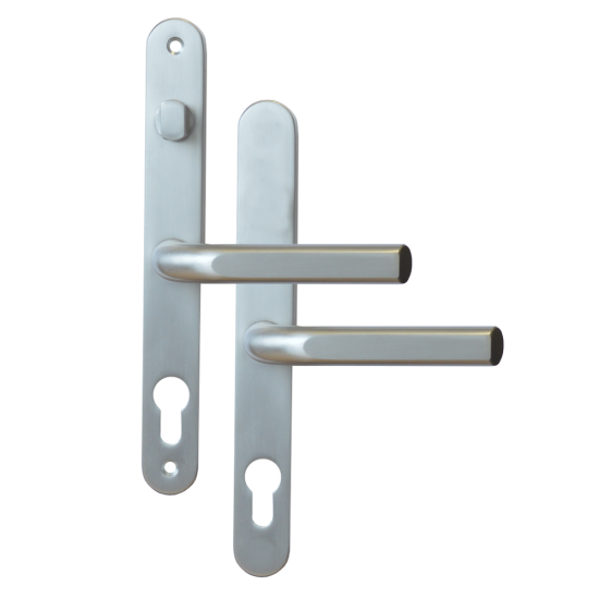 ASEC 68mm Lever UPVC Door Furniture With Snib Silver - Click Image to Close