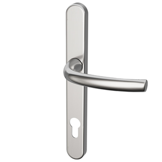 HOPPE Suited Lever/Lever Handle 240mm Backplate With 92mm Centres AR7550/3492 Satin Chrome 50021400 - Click Image to Close