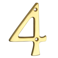 ASEC Metal Numerals 76mm PB `4` Visi