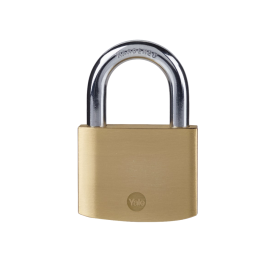 YALE Y110B Brass Open Shackle Padlock 60mm Single Keyed To Differ - Click Image to Close