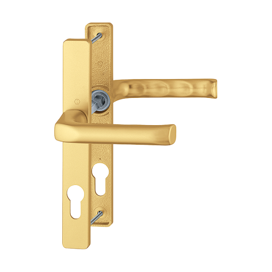 HOPPE London 72mm UPVC Lever Door Furniture 113/200LM 72mm Centres Gold - Click Image to Close