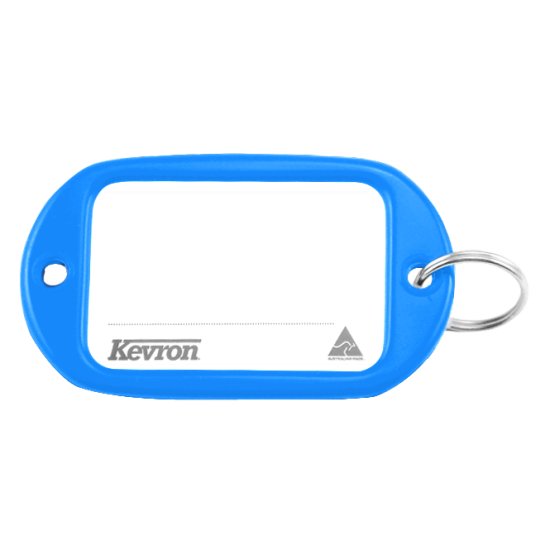 KEVRON ID10 Jumbo Key Tags Bag of 50 Assorted Colours Light Blue x 50 - Click Image to Close