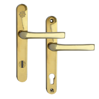 MILA Kite Secure PAS24 2 Star 240mm Lever/Lever Door Furniture 92/62 Centres Gold (Bagged)