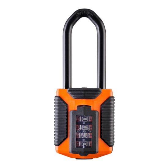 SQUIRE CP50/ATL - All Terrain Combination Padlock Long Shackle Orange - Click Image to Close