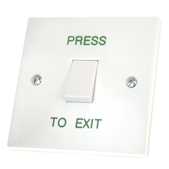 ASEC White Momentary 1 Gang Exit Switch Switch - Click Image to Close